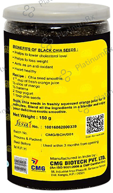 CMG Nutritions Black Chia Seeds