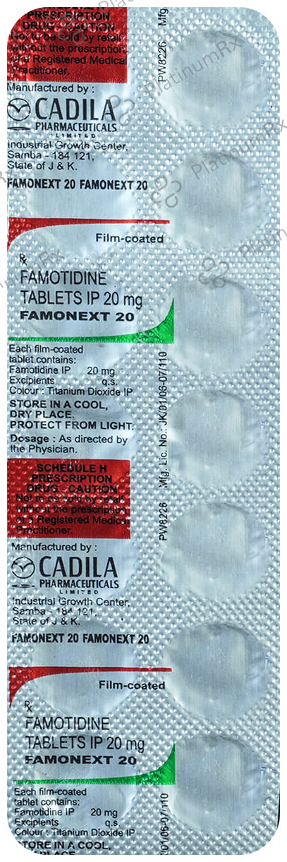 Famonext 20mg Tablet 14s
