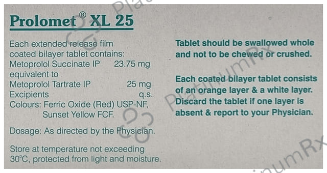 Prolomet 25mg XL Tablet ER 15s