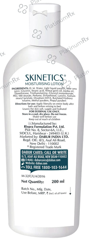 Skinetics Moisturising Lotion 200ml