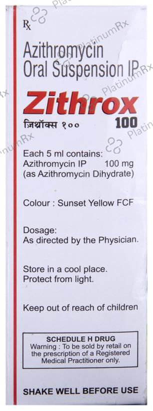 Zithrox 100mg Rediuse Suspension 15ml