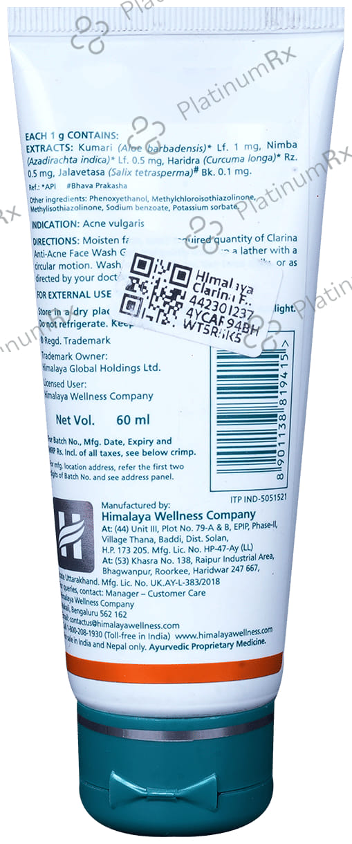 Himalaya Clarina Face Wash 60ml