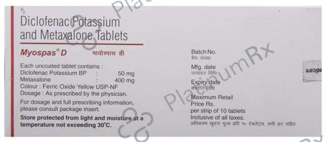 Myospas D 50/400mg Tablet 10s