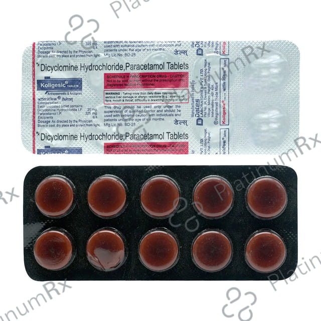 Koligesic 10 mg/250 mg Tablet