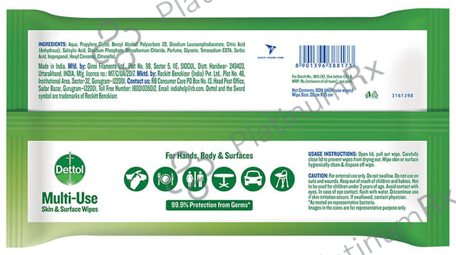 Dettol Original Multi Use Skin & Surface Wipes 80s