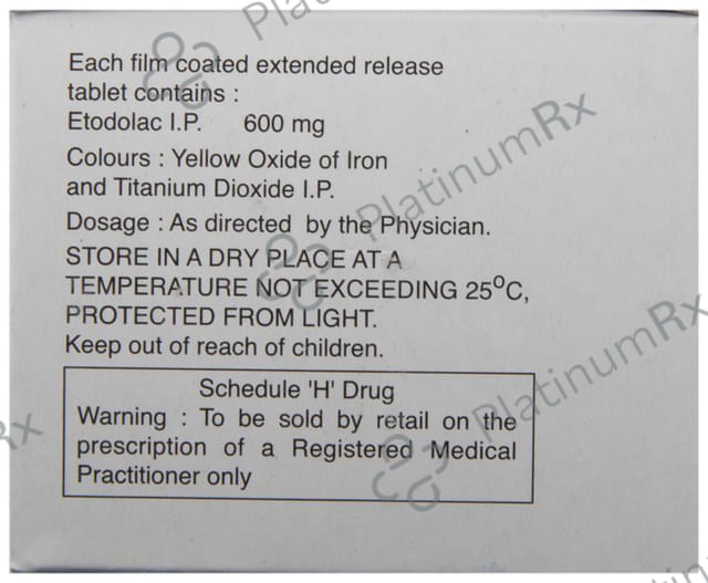Toldin ER 600mg Tablet 10s