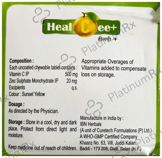 Healcee Plus Orange Tablet 15s