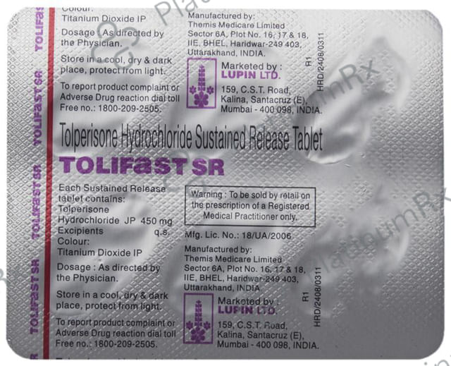 Tolifast SR 450mg Tablet 6s