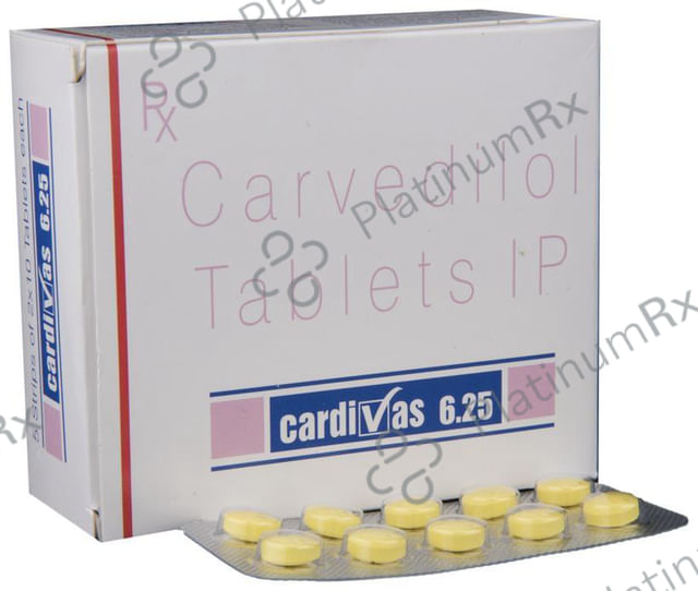 Cardivas 6.25mg Tablet 10s