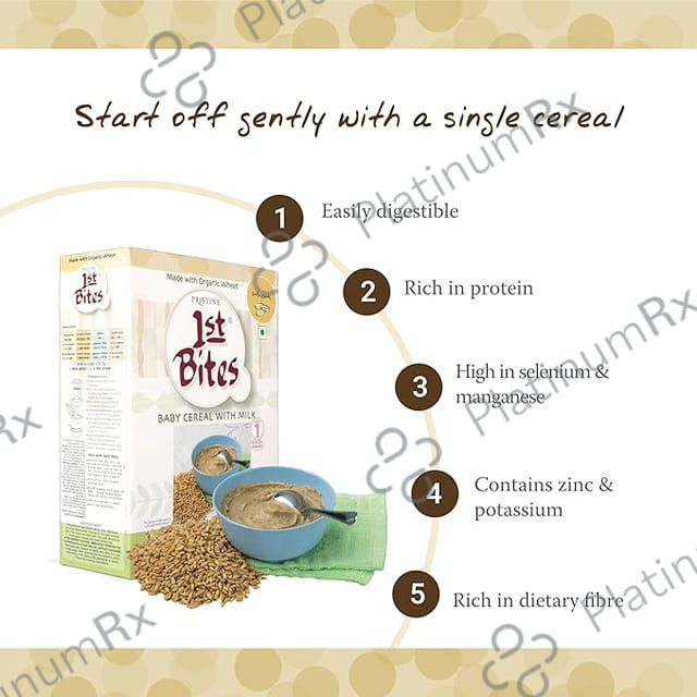 1st Bites Stage 1 Wheat Baby Cereal Powder 300gm