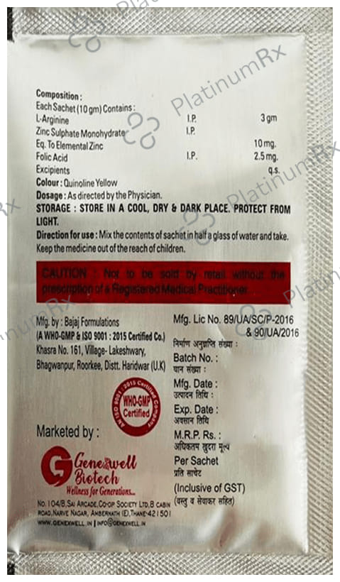 L Arginish Sachet Lemon Orange 10s