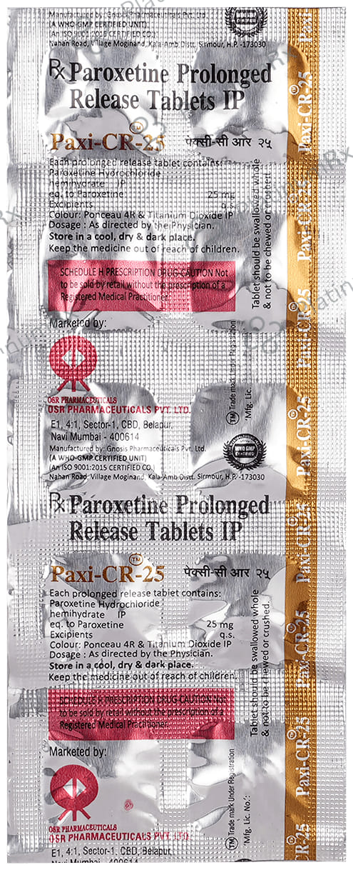 Paxi 25mg Tablet CR 10s