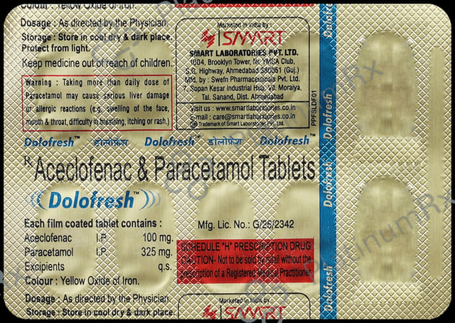 Dolofresh 100/325mg Tablet 10s