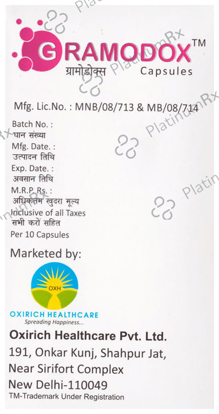 Gramodox 100mg/5B Capsule 10s