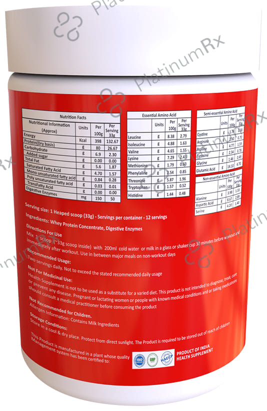 Pro360 Raw Whey Protein 100% Unflavoured 400 gm