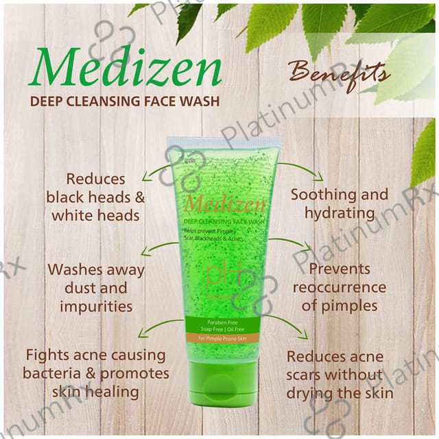 Medizen Deep Cleansing Face Wash (100ml Each) 1 Tube