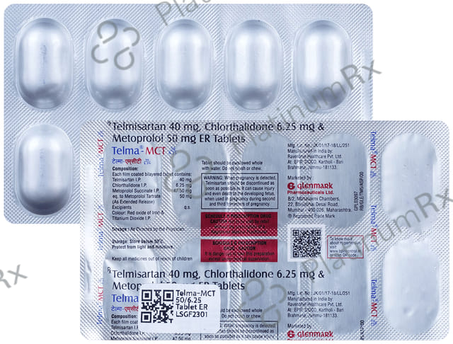 Telma MCT 6.25/50mg Tablet ER 10s