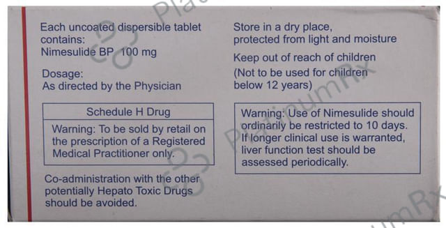Nimica 100mg DT Tablet 10s