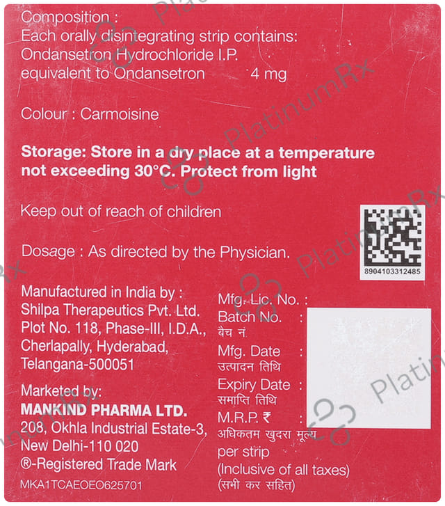 Vomikind Fast 4mg Disintegrating Strip 1s