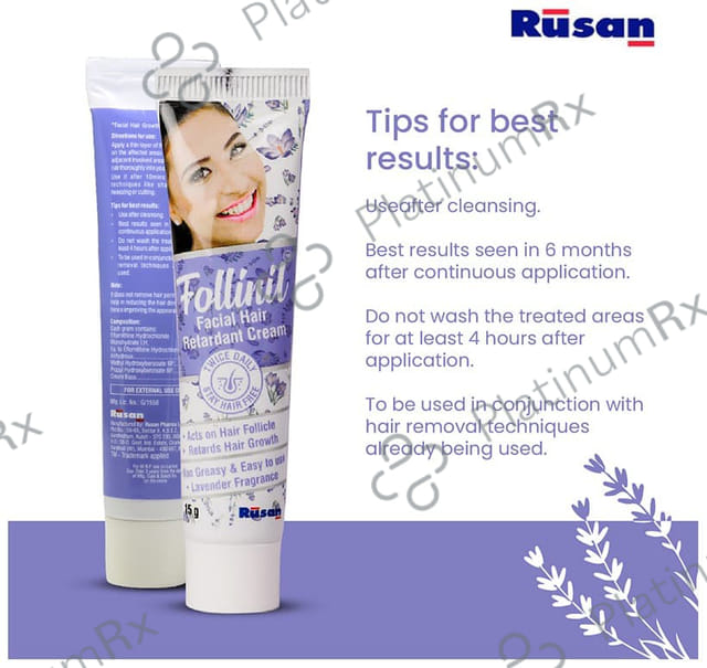 Follinil Facial Hair Retardant Cream 15gm