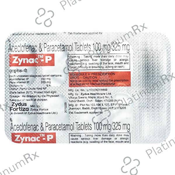 Zynac P 100/325mg Tablet 10s