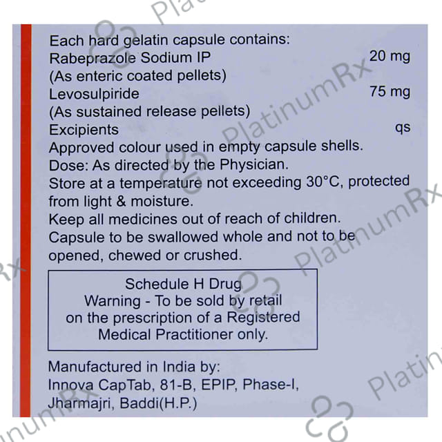 Rabela Plus 75mg/20mg Capsule