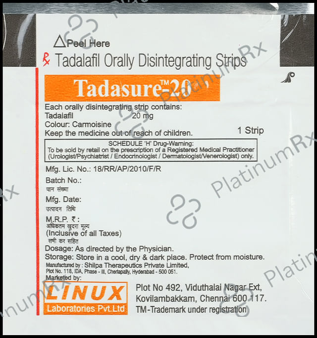 Tadasure 20mg Disintegrating Strip 1s