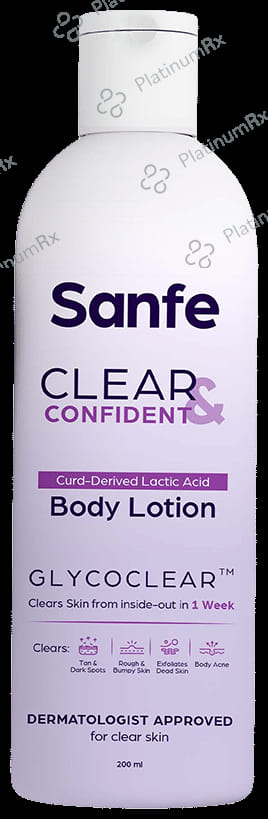 Sanfe Clear & Confident Overnight Glow Body Lotion
