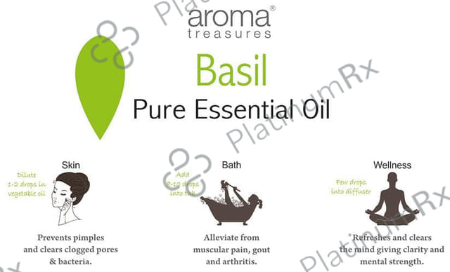 Aroma Treasures Basil (Sweet) Pure Essential Oil