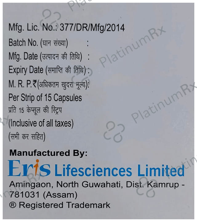 Crevast CV 20/75mg Capsule 15s