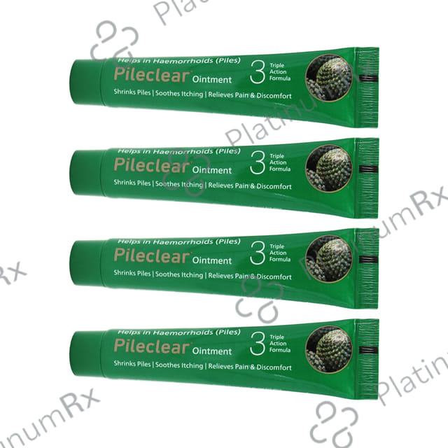 Pileclear Ointment (25gm Each) 4 Tubes