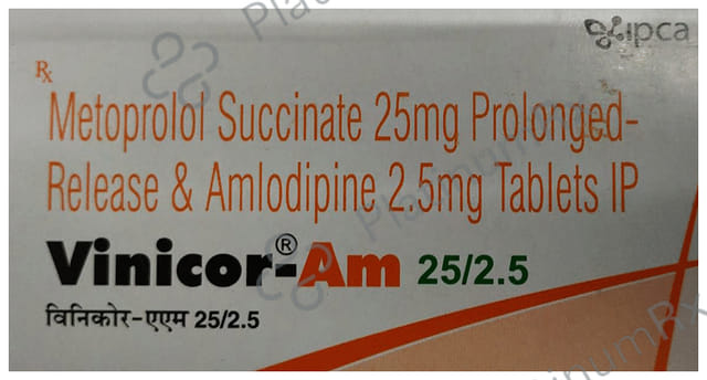 Vinicor AM 25/2.5mg Tablet PR 10s