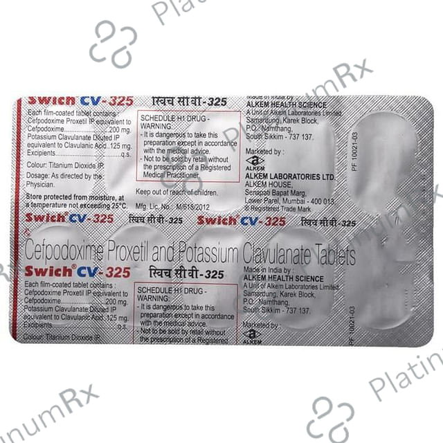 Swich CV 325mg Tablet 10s