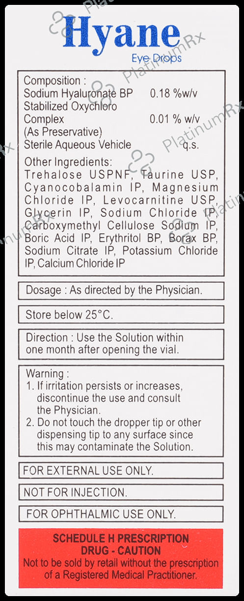 Hyane 0.18% Eye Drop 5ml