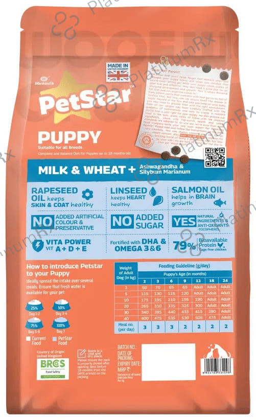 Petstar Puppy Dry Dog Food Milk & Wheat BOGO 3 kg