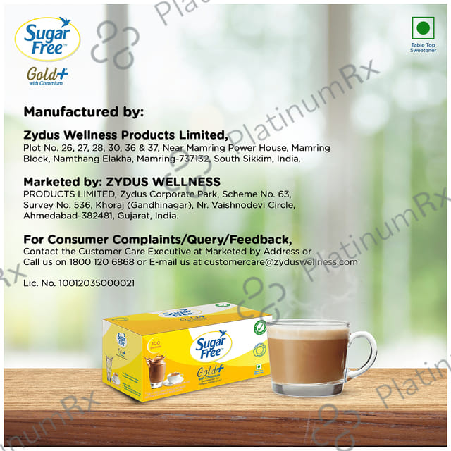 Sugar Free Gold Aspartame Sweetener for Calorie Conscious - Sachet