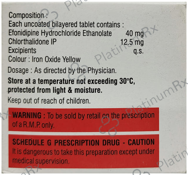 Efnocar-CT 40/12.5mg Tablet 10s