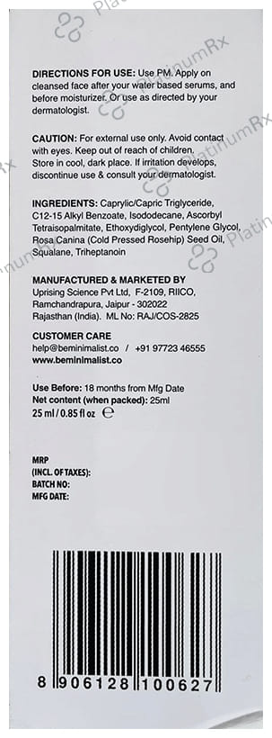 Minimalist Rx VC IP 12% Face Serum 25ml