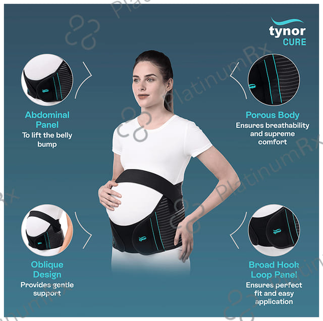 Tynor Pregnancy support Black XXL