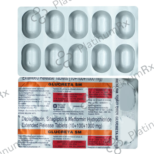 Glucreta LM 10/5/500mg Tablet 10s