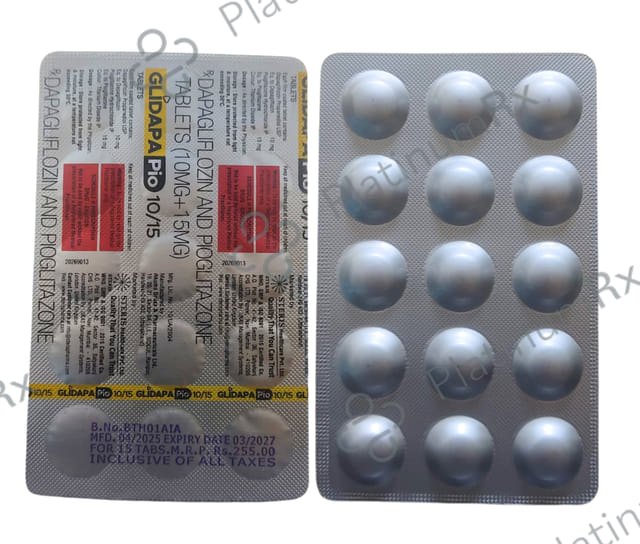 Glidapa Pio 10/15mg Tablet 15s