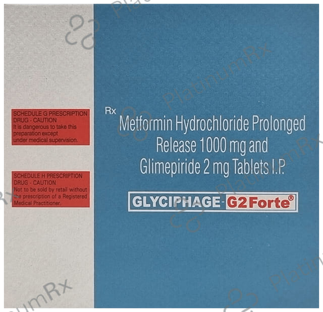 Glyciphage G 2/1000mg Tablet PR 10s