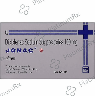 Jonac 100mg Suppository 5s