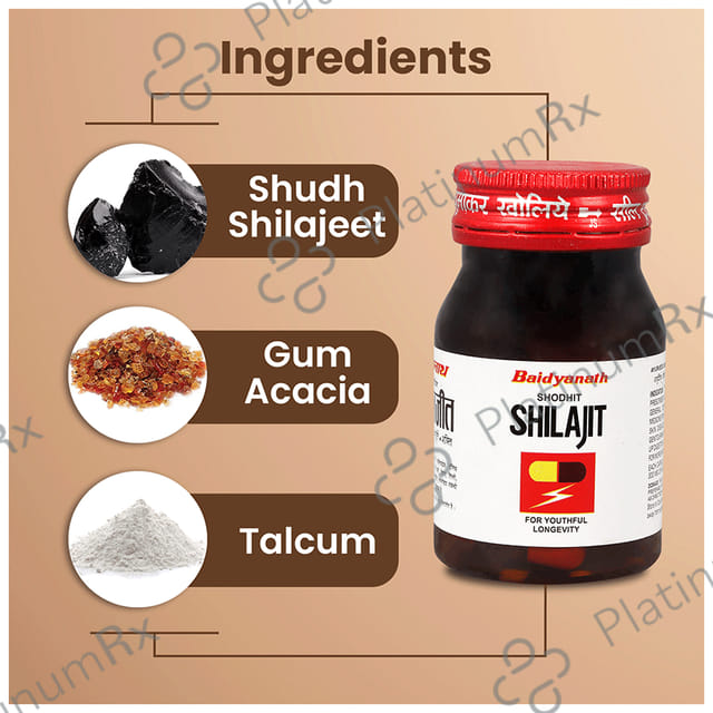 Baidyanath (Noida) Shodhit Shilajit Capsule