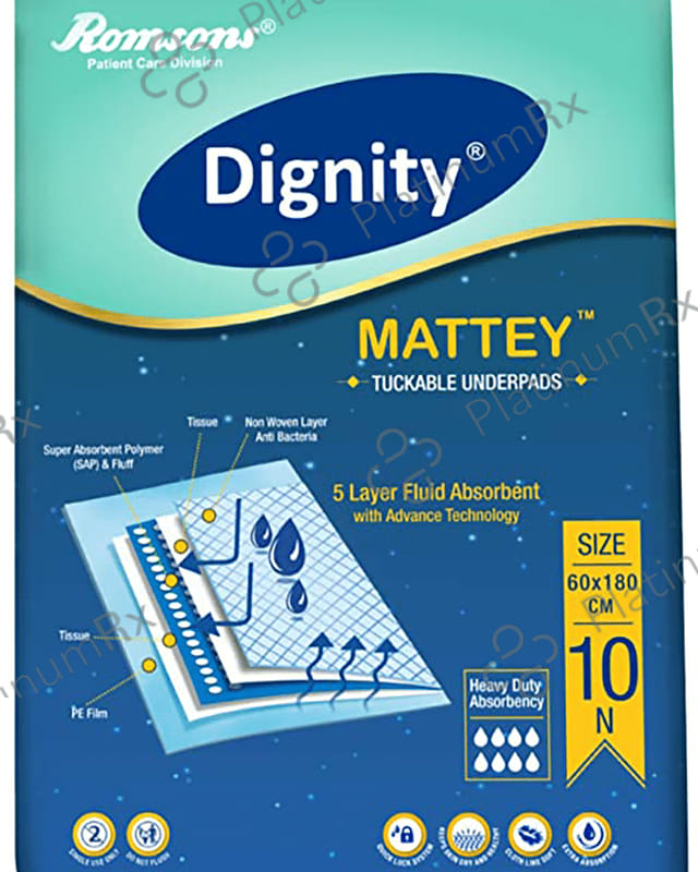 Dignity Mattey Underpads (10 Each) 60 X 180cm 1 Pack