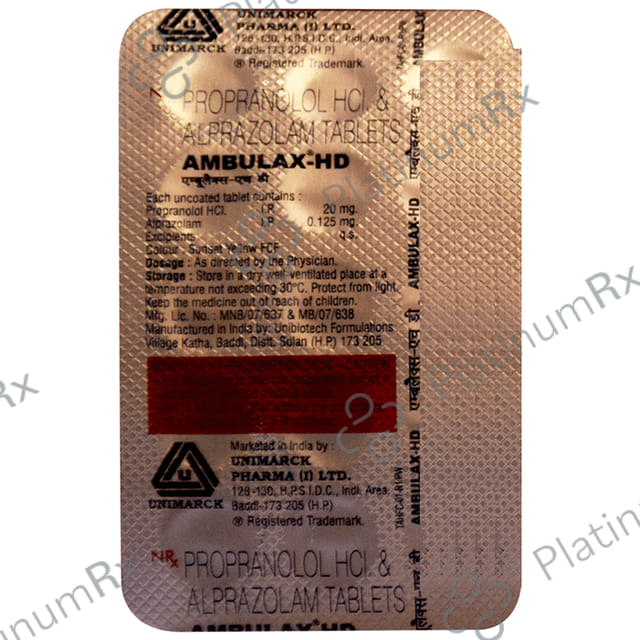 Ambulax HD 0.125/20mg Tablet 10s