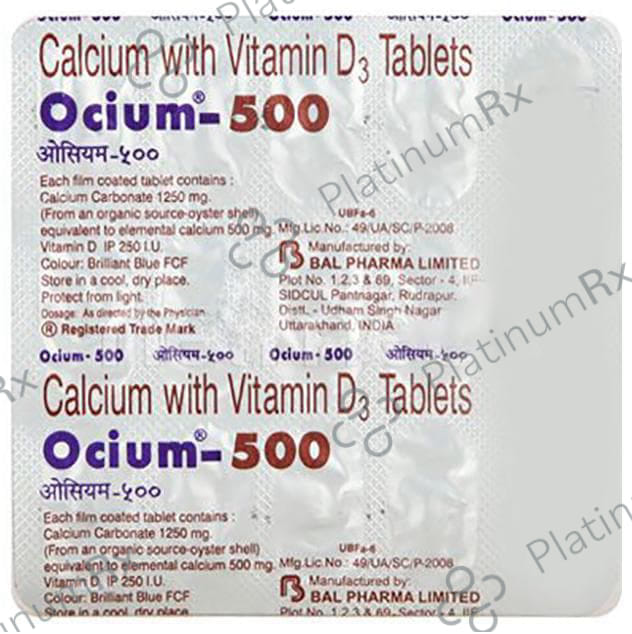 Ocium 500/250IU Tablet 15s
