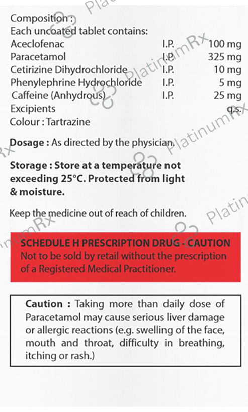 Acevil Cold Tablet 10s