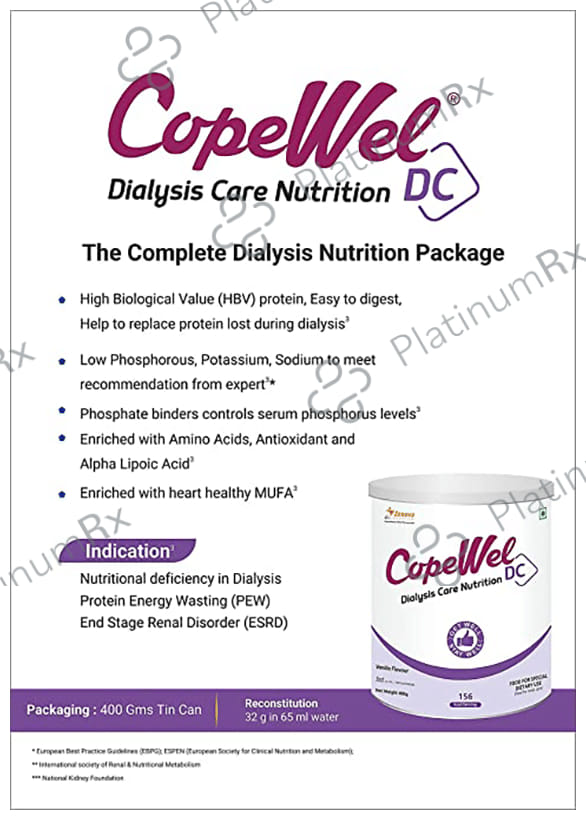 Pulse Copewel DC Dialysis Care Nutrition Powder Vanilla 400gm