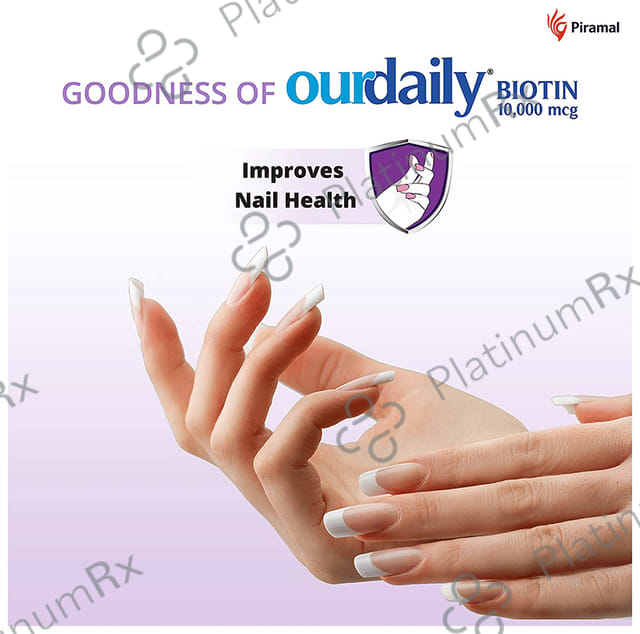 OurDaily Biotin 10000mcg for Healthy Hair, Skin & Nails Tablet 60s